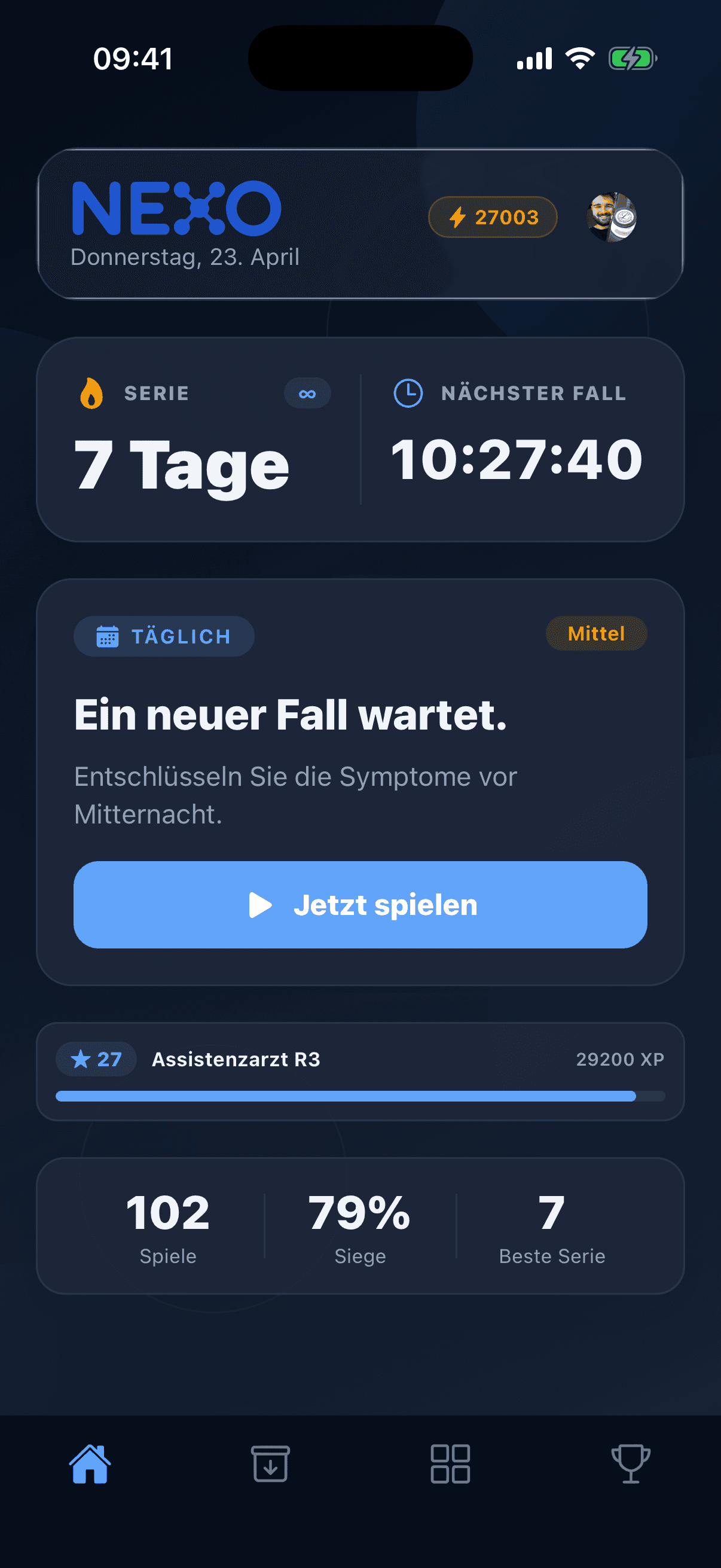 Täglicher Fall