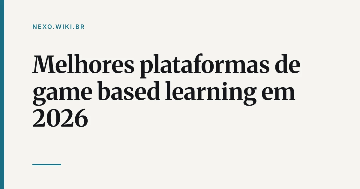 Illustration éditoriale présentant Melhores plataformas de game based learning em 2026