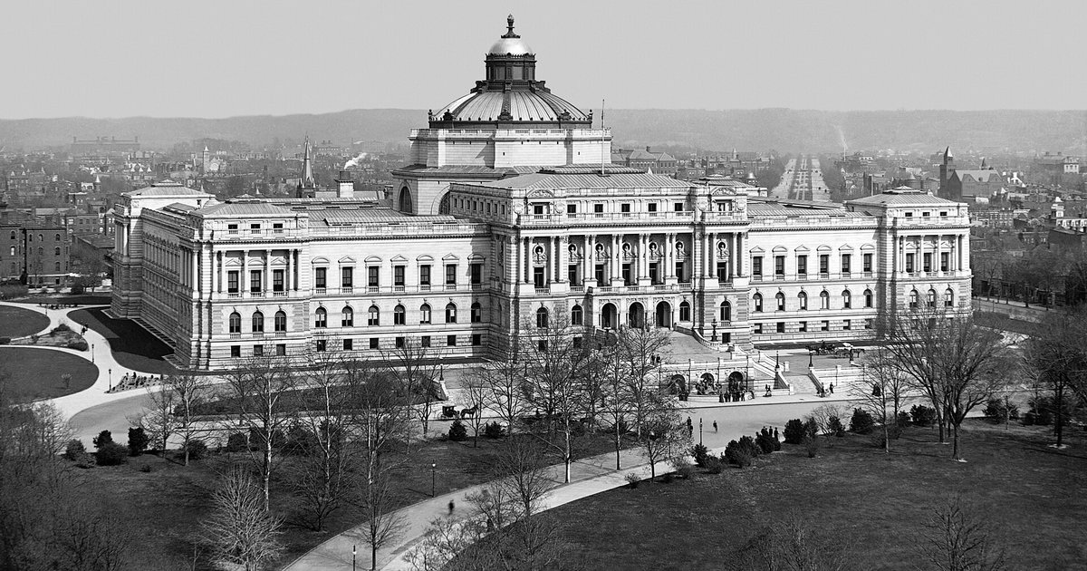 Biblioteca do Congresso dos EUA por volta de 1902
